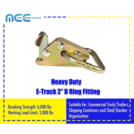 TIE 4 SAFE E Track Fitting w/ D Ring
WLL: 2,000 lbs, PK12 A10218D-12